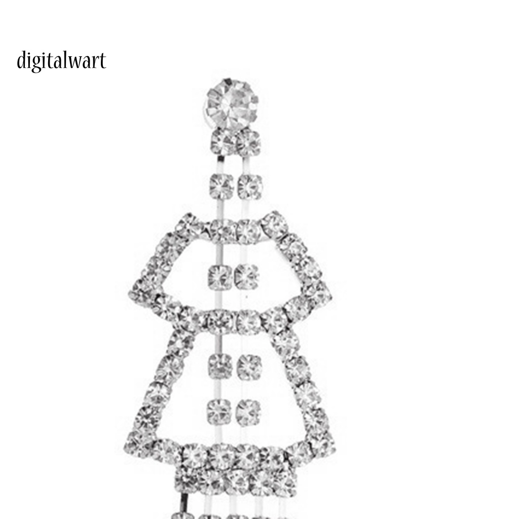 Kỹ Thuật Số| 1 Đôi Bông Tai Tua Rua Dài Lấp Lánh Thời Trang Dành Cho Nữ