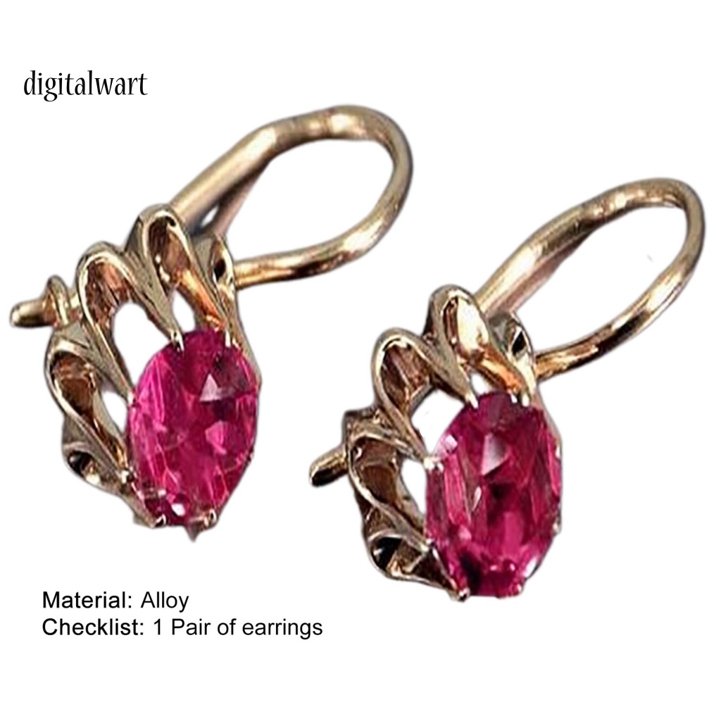 Kỹ Thuật Số| 1 Đôi Bông Tai Tròn Lớn Đính Đá Sáng Bóng Thời Trang Dành Cho Nữ 1 Cặp