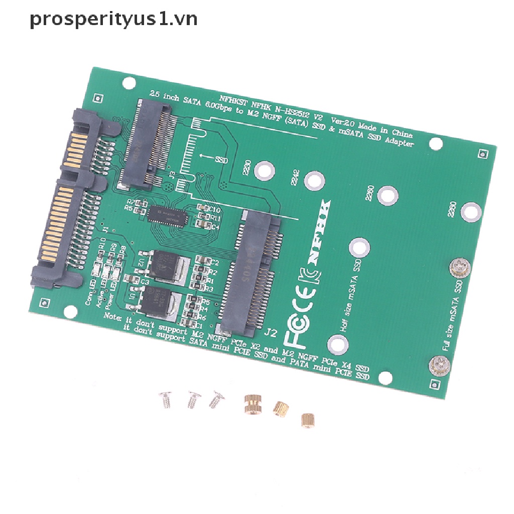 Cáp ChuyểN ĐổI mSATA SATA M.2 NGFF m2 2.5 SATA prosperityus1 Cho mSATA + M.2 NGFF
