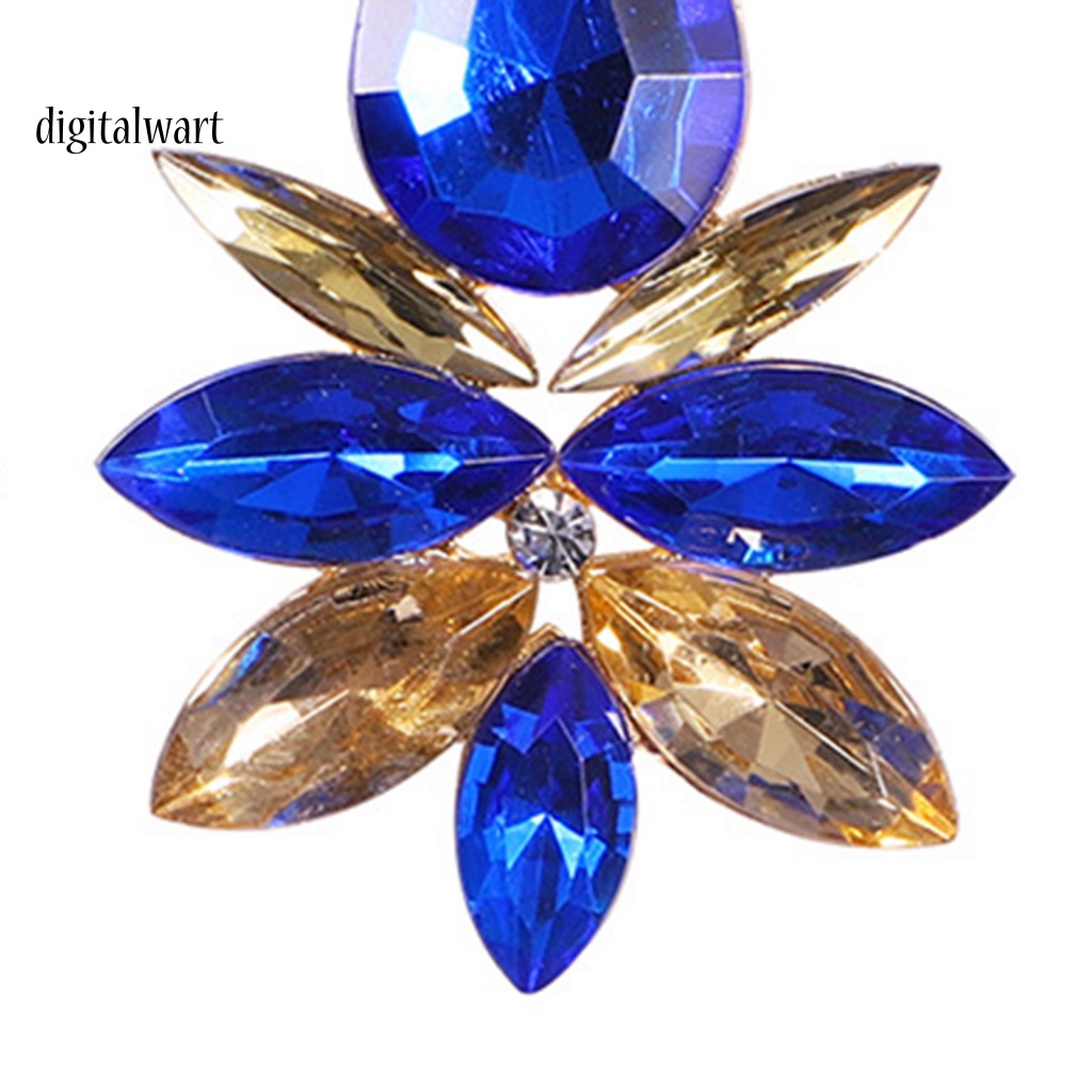 Kỹ Thuật Số| 1 Đôi Bông Tai Hợp Kim Hình Giọt Nước Đính Đá Sang Trọng Cho Nữ