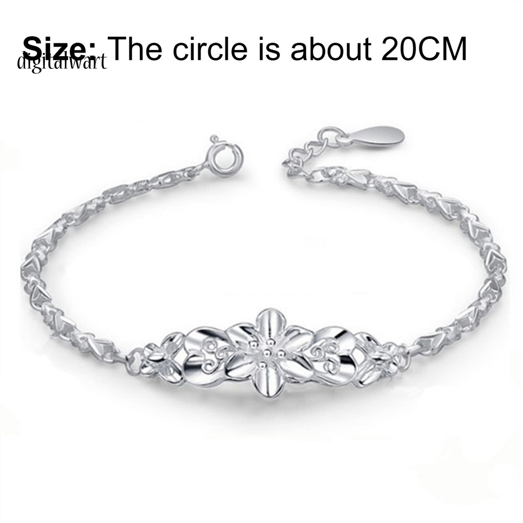 Kỹ Thuật Số| Vòng Đeo Tay Họa Tiết Hoa Thanh Lịch Dễ Phối Đồ Thời Trang Cho Nữ