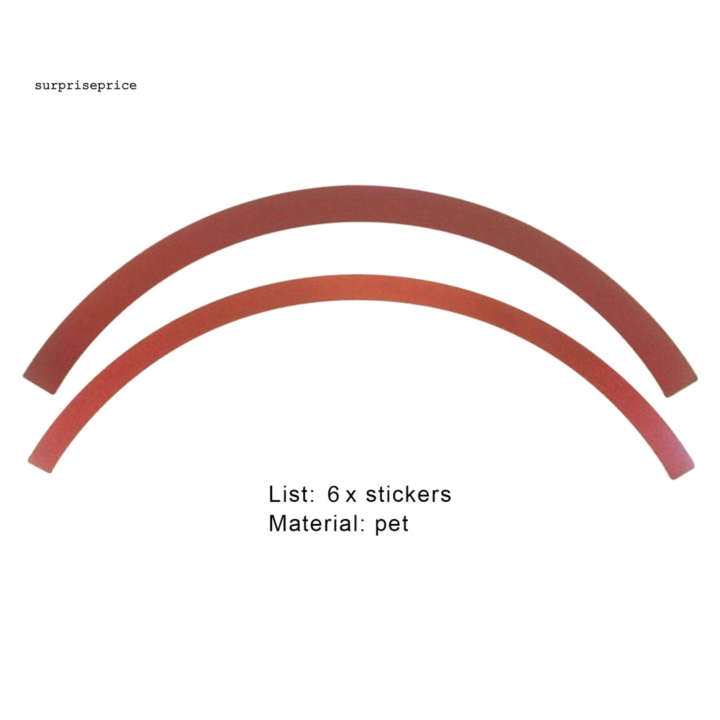 Bộ 6 Miếng Dán Phản Quang Chống Nước Chống Bụi Dùng Trang Trí Bánh Xe Scooter Xiaomi M365 / PRO