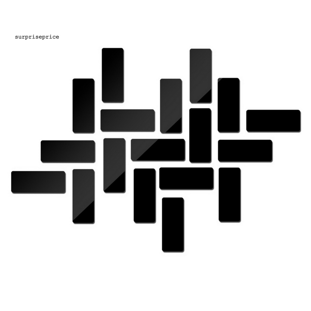 1 Bộ Nhãn Dán Tường Bằng Acrylic Mặt Gương Phản Quang Tự Dính Tháo Rời Được Trang Trí Nhà Cửa