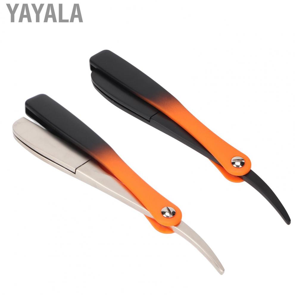 Yayala Hair Cutting Blade  Alloy Straight Edge Trimmer Foldable Manual Portable for Beauty Salon