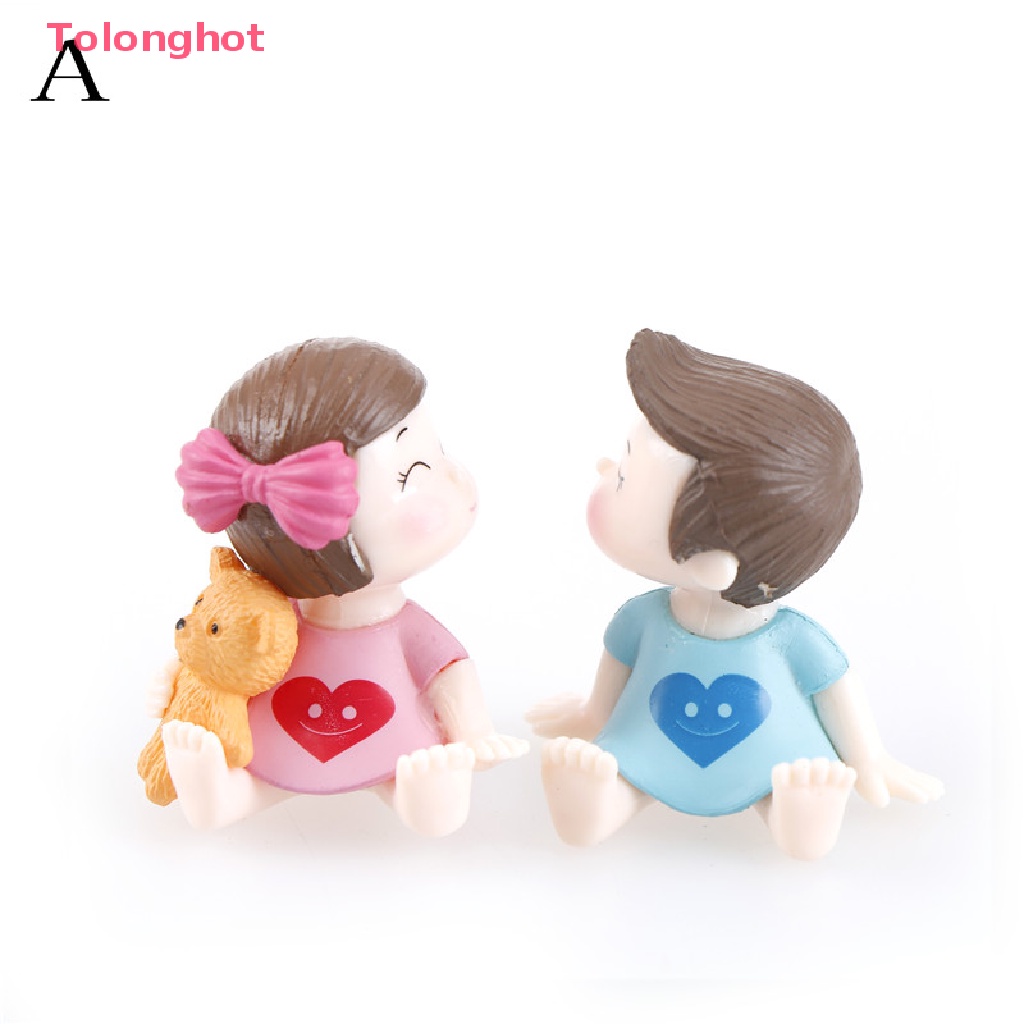 Mô Hình Cặp Đôi Xinh Xắn Bằng Nhựa Resin Trang Trí Tiểu Cảnh