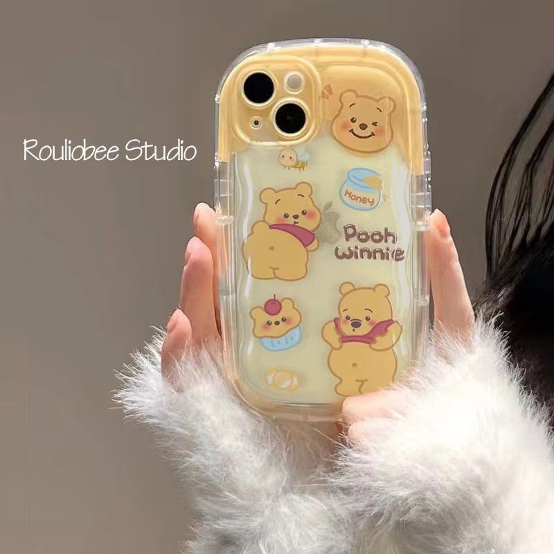 Ốp Điện Thoại TPU Mềm Trong Suốt Chống Sốc In Hình Gấu Cho Iphone 14 Plus 13 Pro Max 12 Mini 11 X Xs Xr 8 7