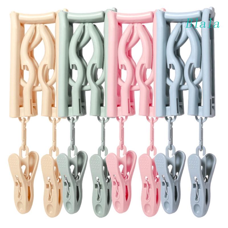 Móc Treo Quần Áo Có Kẹp Chống Trượt Có Thể Gấp Gọn Tiện Dụng Mang Theo Du Lịch / Cắm Trại