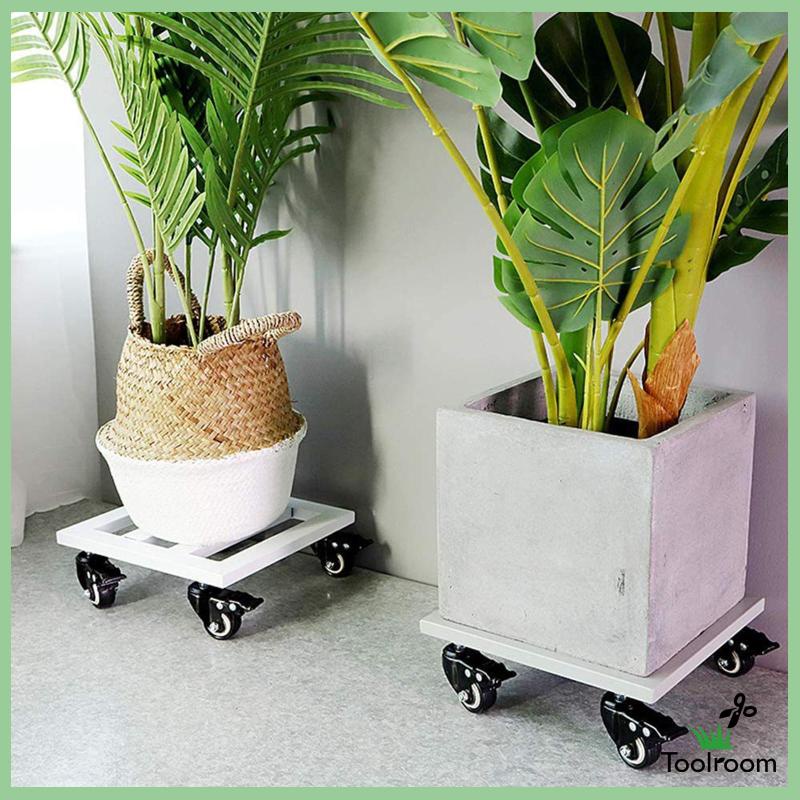 [Toolroom] Đế Lót Chậu Hoa Có Bánh Xe Đẩy Cho Nhà Búp Bê