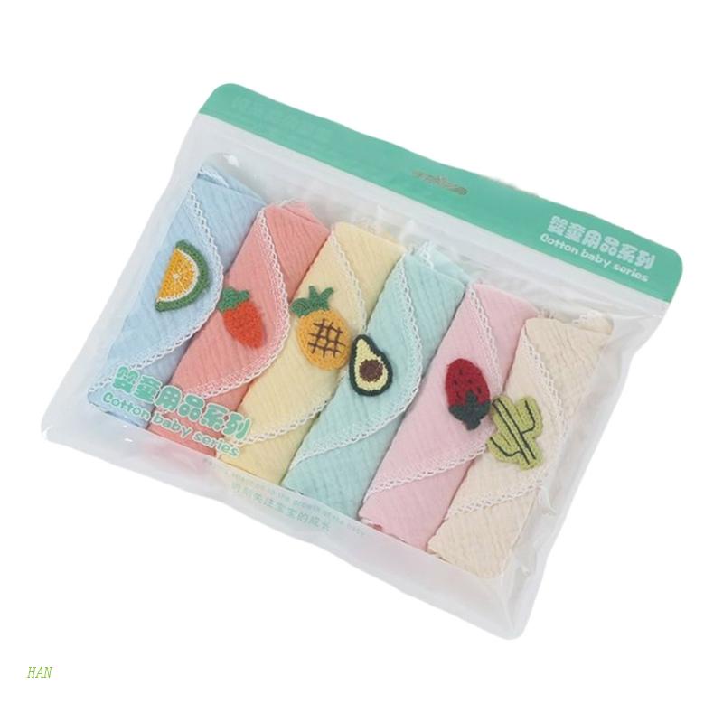 Set 6 Yếm Ăn Thấm Hút Tốt Chất Lượng Cao Cho Trẻ Em