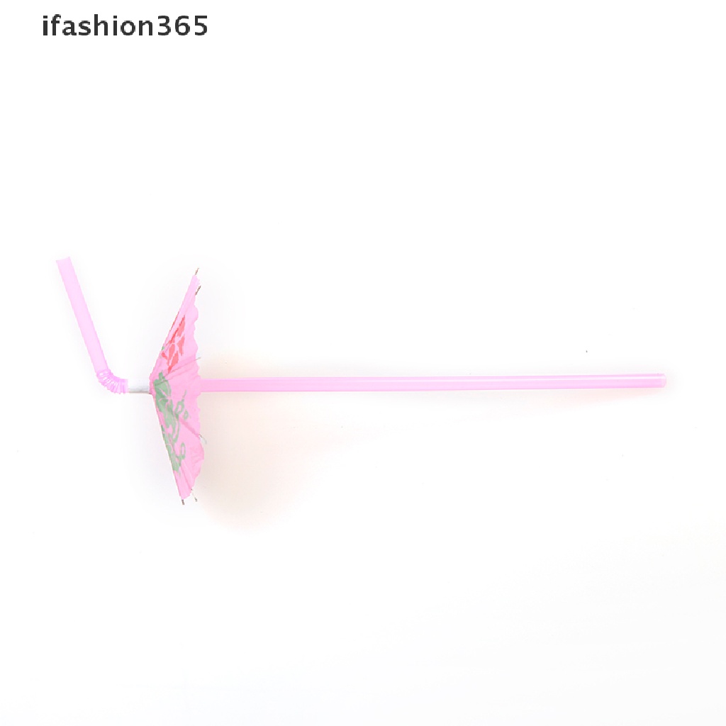 Set 50 Ống Hút Nhựa Hình Trái Cây Gắn Dù Cho Các Bữa Tiệc Bãi Biển Tiện Dụng ifashion365