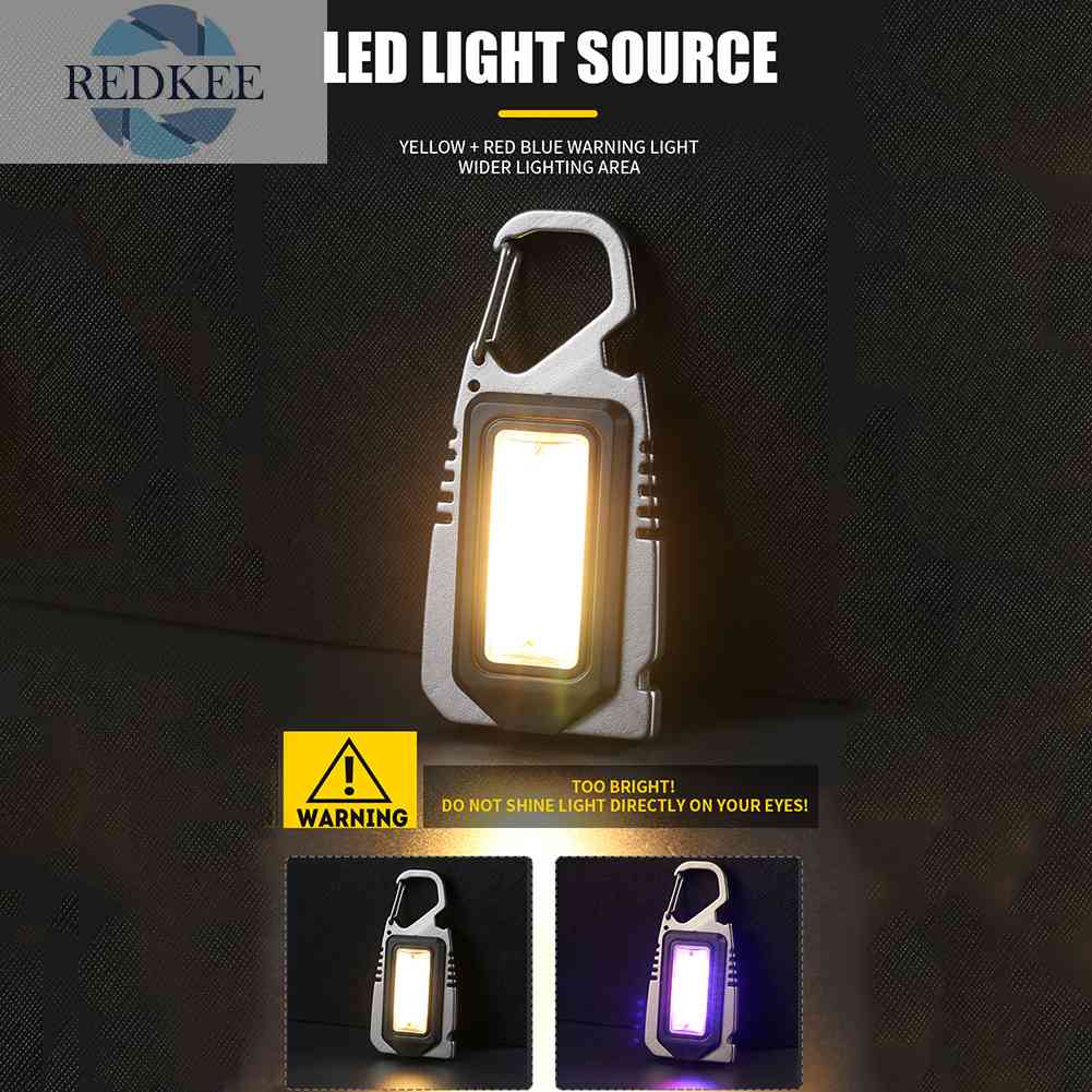 Móc Khóa Đèn Pin LED COB 500lm Chống Nước