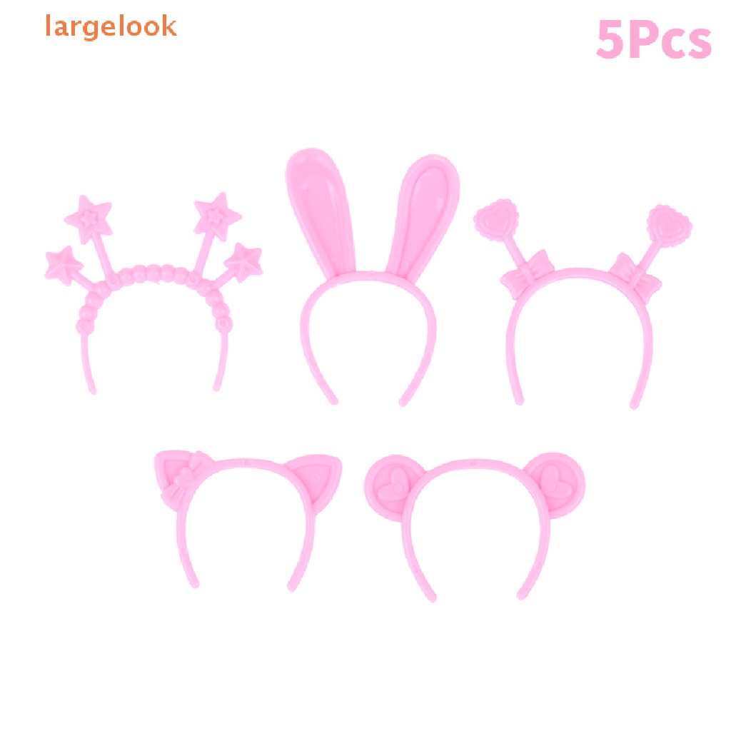 Set 5 Băng Đô Tai Thỏ / Mèo / Gấu Mini 30cm Dành Cho Búp Bê