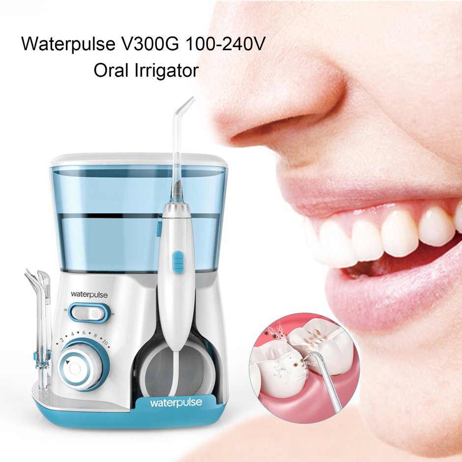 Waterpulse V300G Oral Irrigator Nha Khoa Water Flosser Electric Cleaner 800Ml Vệ Sinh Răng Miệng Dental Flosser Chăm Sóc Răng Miệng
