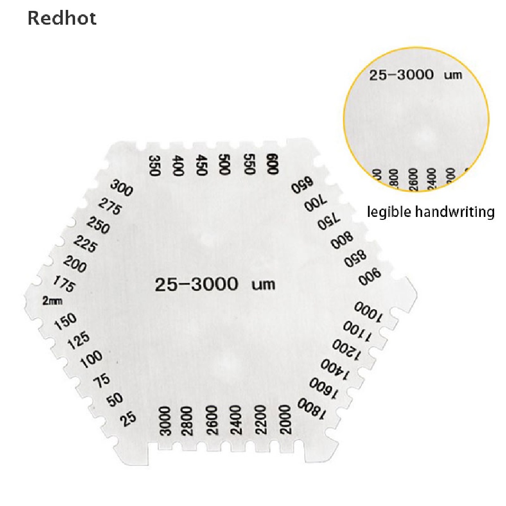 Lược Đo Độ Dày Màng Ướt 25-3000um Màu Bạc Chuyên Dụng