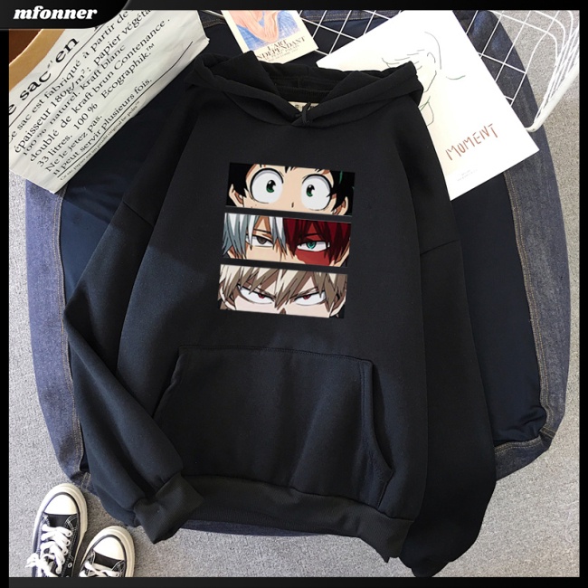 Áo Hoodie Dáng Rộng Họa Tiết Hoạt Hình Anime Nhật Bản Cho Nam Nữ