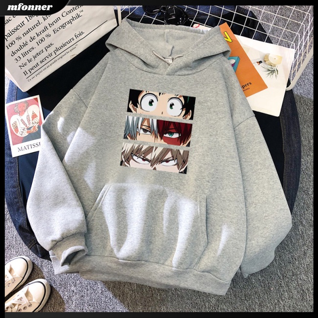 Áo Hoodie Dáng Rộng Họa Tiết Hoạt Hình Anime Nhật Bản Cho Nam Nữ