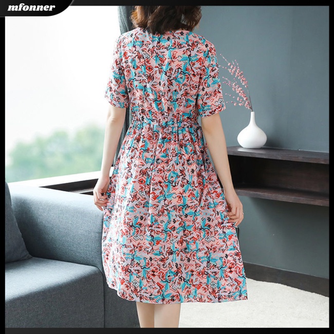 Đầm Tay Ngắn Thiết Kế Thoải Mái Thời Trang Mùa Hè Cho Nữ