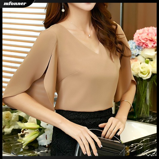 Áo Cổ Chữ V Dáng Rộng Quyến Rũ Thời Trang Dành Cho Nữ