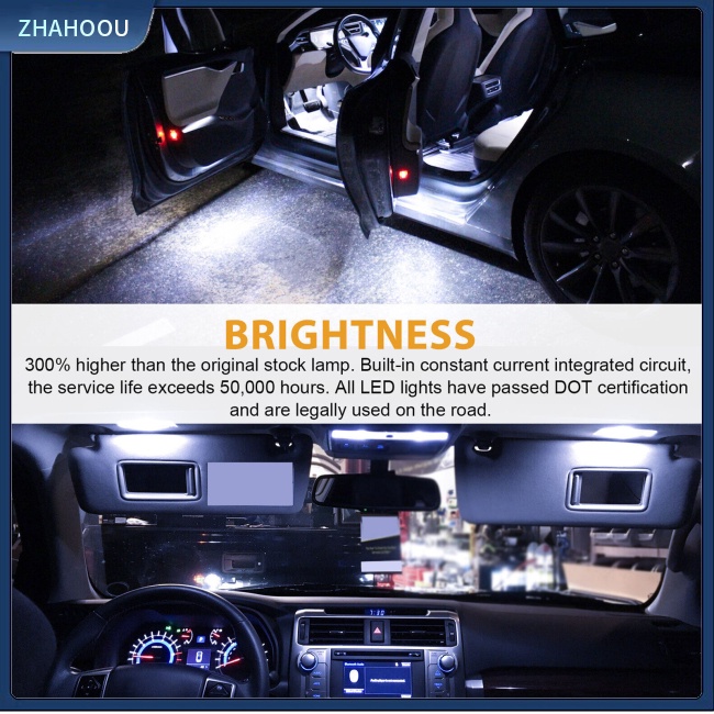 ☃Nhà Cửa☃ Set 12 Bóng Đèn Led T10 T15 6000k 360 Độ Cho Xe Hơi