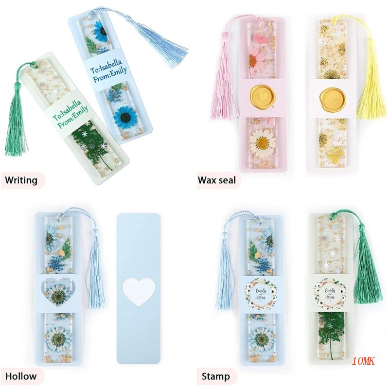 Set 50 Giá Đỡ Đánh Dấu Trang Sách Bằng Nhựa Resin DIY