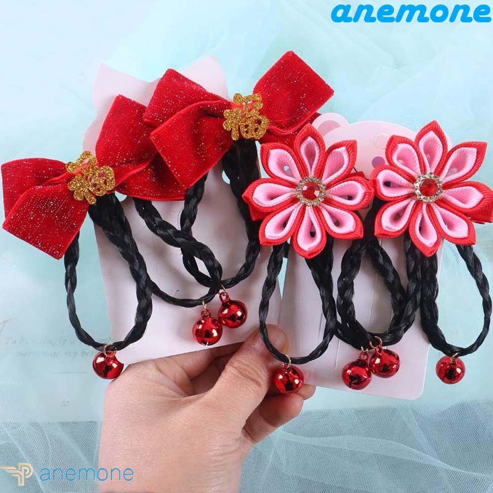 Kẹp Tóc Hình Nơ Phong Cách Trung Hoa Mừng Năm Mới Cho Bé Gái