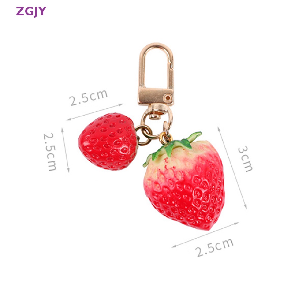 Móc Chìa Khóa Hình Trái Dâu Dễ Thương Mới