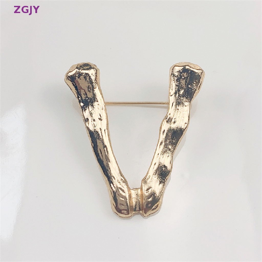 Ghim Cài Áo Hình Chữ Cái Tiếng Anh ZGJY Phong Cách retro Dễ Phối Đồ Mới