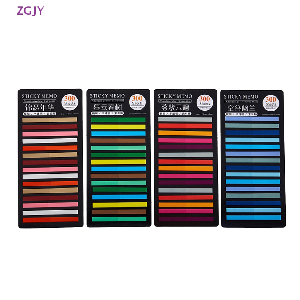 Set 300 Tờ Giấy Ghi Chú Đánh Dấu Trang Sách Nhiều Màu Sắc ZGJY Kawaii Mới