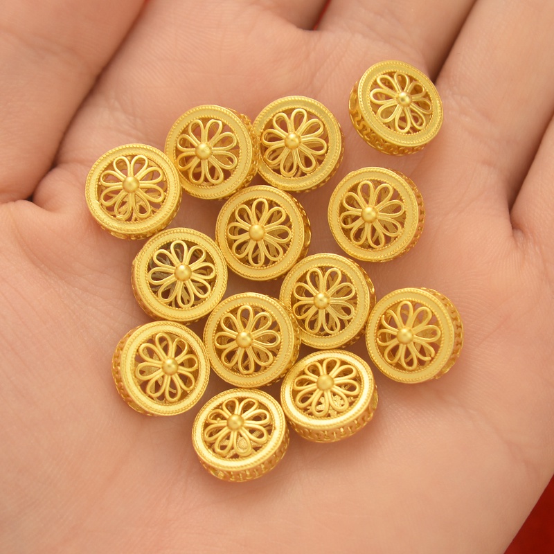 Chuỗi Hạt Vàng Đồng Cổ Điển Màu Sắc Mạnh Mẽ Dùng Làm Trang Sức diy