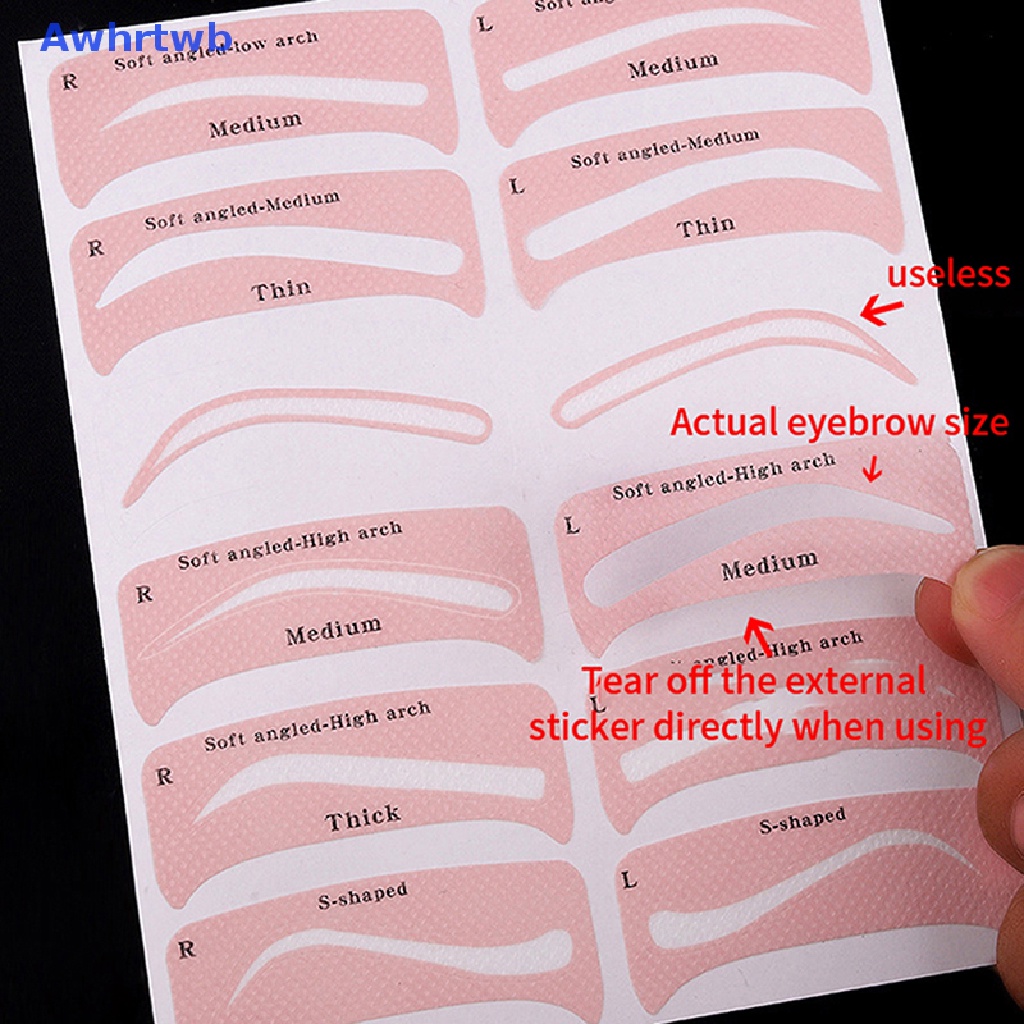 Set 24 Cặp Khuôn Hỗ Trợ Vẽ Lông Mày Tiện Dụng Mới