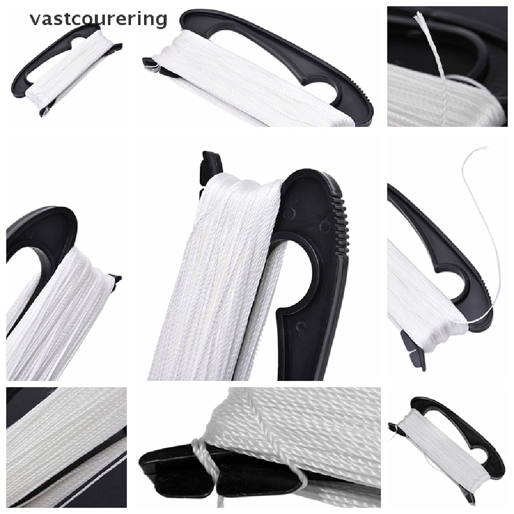 Cuộn Dây Thả Diều Màu Trắng Dài 100m Kèm Dụng Cụ Quấn Hình Chữ D