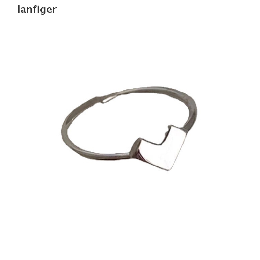 1 Set Nhẫn Hở Mạ Bạc Hình Trái Tim Đơn Giản Thời Trang Cho Nữ