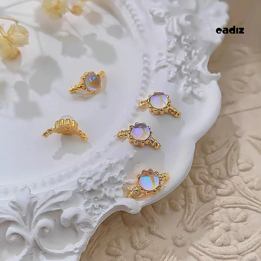 Bộ 5 Đá Đính Trang Trí Móng Tay Lấp Lánh DIY