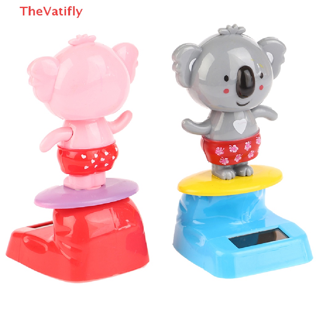 [Thevalifly] Đồ Chơi Trang Trí Xe Hơi Hình Gấu Koala Hoạt Hình Lắc Đầu Chạy Bằng Năng Lượng Mặt Trời Đáng Yêu