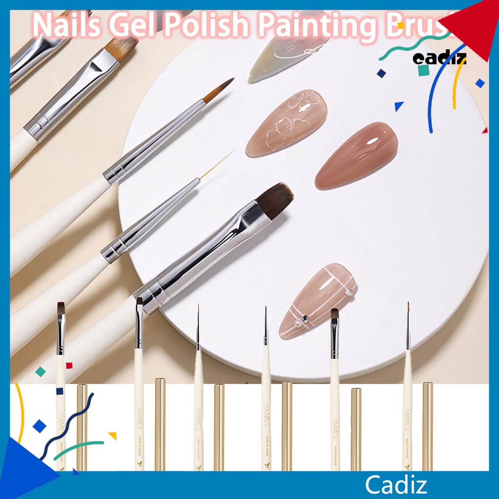 Cọ Vẽ Móng Tay Gel UV Mềm Linh Hoạt Thấm Hút Nước Tốt Chống Trượt Tay Cầm Gỗ Đa Năng Dành Cho Salon