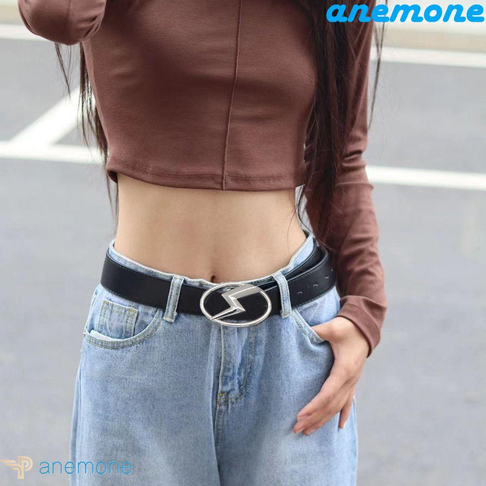 Thắt Lưng Da PU Khóa Kim Loại Bản Rộng Phong Cách Hiphop Thanh Lịch Dễ Phối Đồ Dành Cho Nữ Y2K