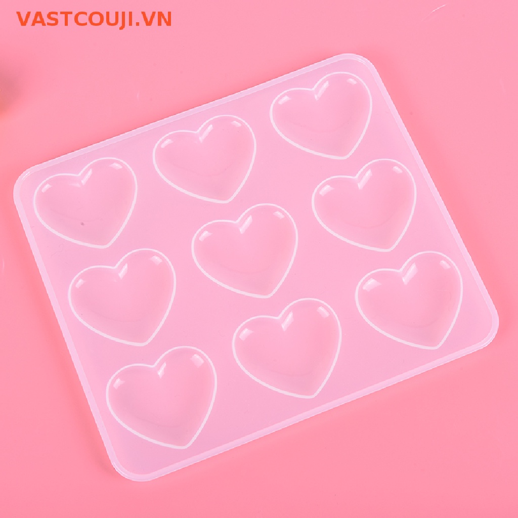 Khuôn Silicon Hình Trái Tim Làm Trang Sức DIY