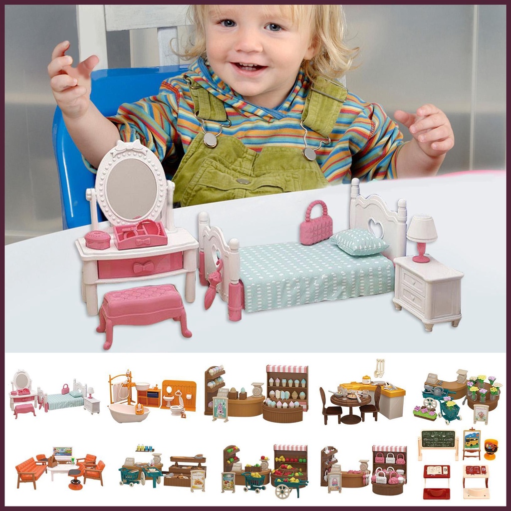 Bộ Đồ Chơi Nội Thất Trang Trí Nhà Búp Bê Tỉ Lệ 1: 32