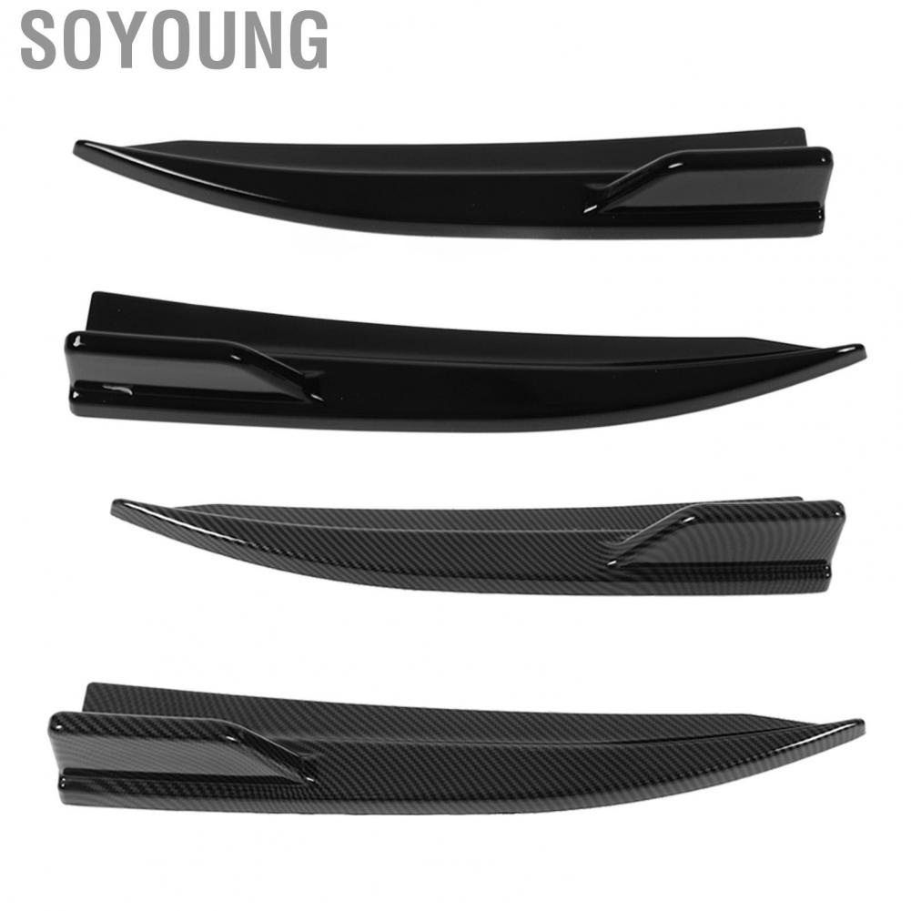 Soyoung Rear Bumper Side Splitters Diffuser Easy Installation Colorfast for Car