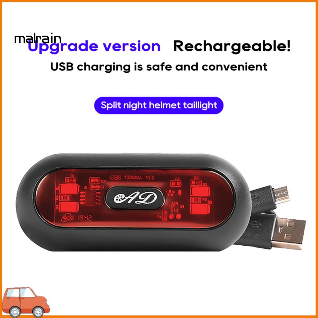 Đèn LED An Toàn Màu Đen Độ Sáng Cao Gắn Đuôi Xe Đạp