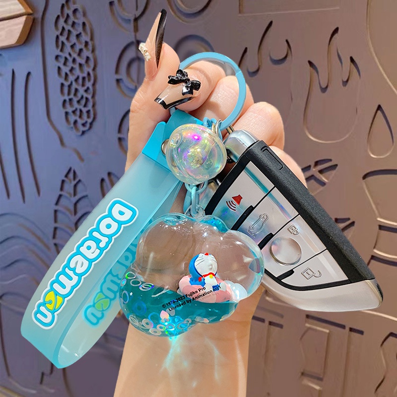 Móc Khóa Hình Bình Sữa Doremon Đáng Yêu