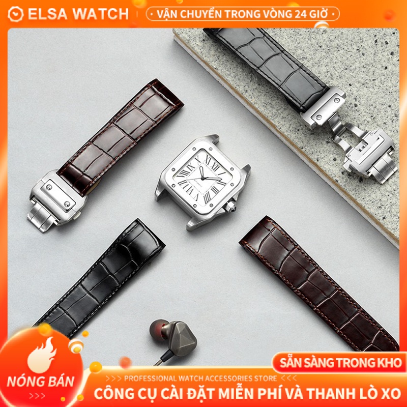 Dây Đeo Bằng Da Cho Đồng Hồ CARTIER 20mm 23mm