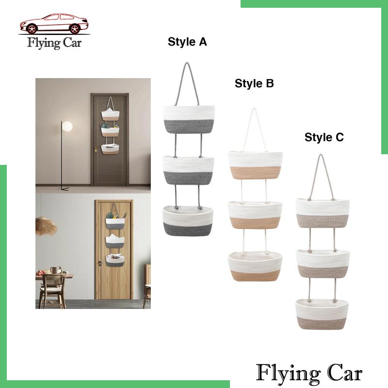 Giỏ Đựng Đồ Treo Tường Tiết Kiệm Không Gian Bằng Cotton Cho Phòng Trẻ Em / Phòng Tắm / Bếp 2