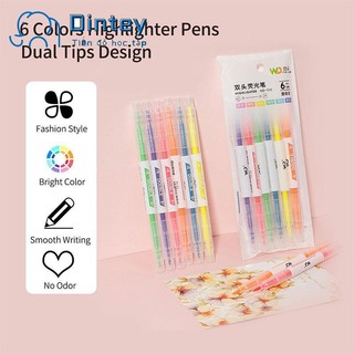 ✍mujicici✍Set bút dạ quang 6 màu lựa chọn