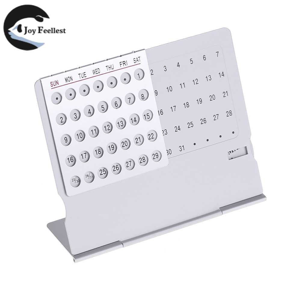 Aluminium Alloy Assembling Calendar Foldable Silvery Durable for Office Supplies