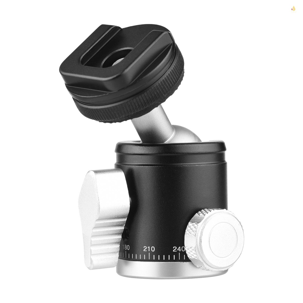 Vít 1 / 4 Đầu Bi Mini 360 Độ 2 Trong 1° Đầu Bi Xoay Bằng Hợp Kim Nhôm Cho Giá Đỡ Ba Chân Máy Ảnh / Điện Thoại
