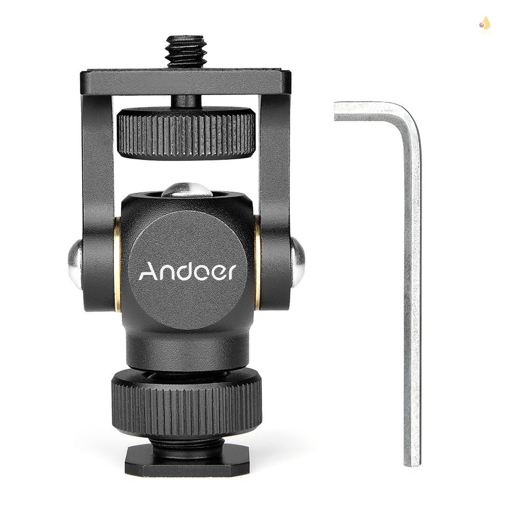 ANDOER Giá Đỡ Màn Hình Máy Ảnh Mini Bằng Hợp Kim Nhôm Kèm Ốc Vít 1 / 4 Inch Cho DSLR