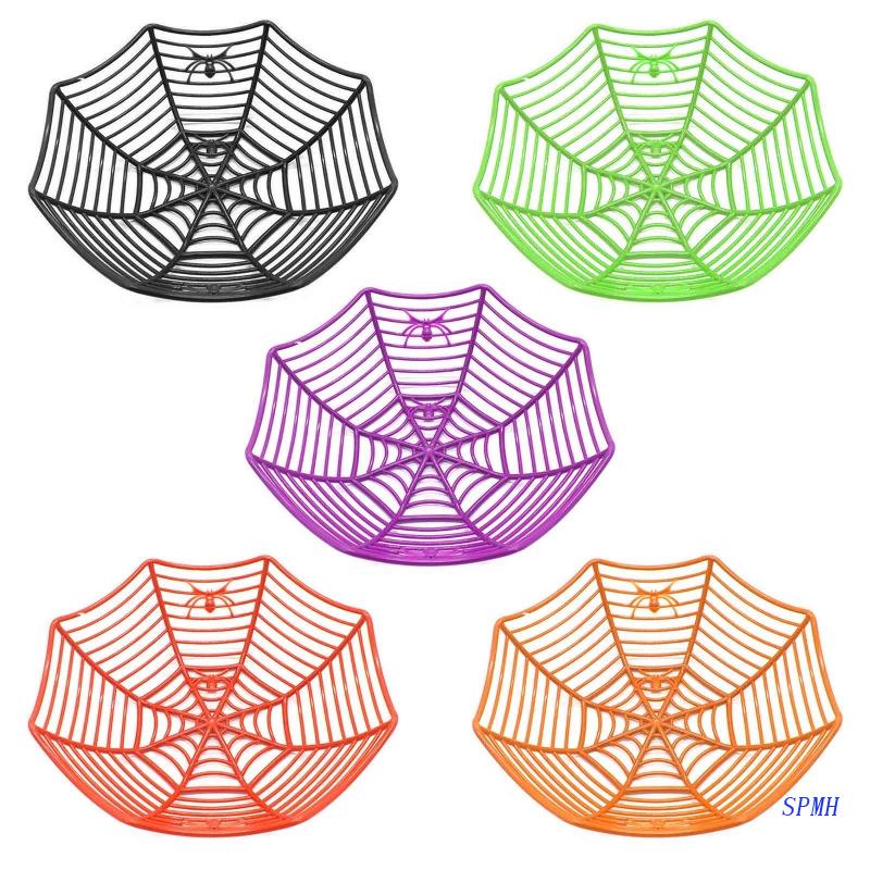 Rổ Đựng Trái Cây Hình Mạng Nhện Trang Trí Halloween