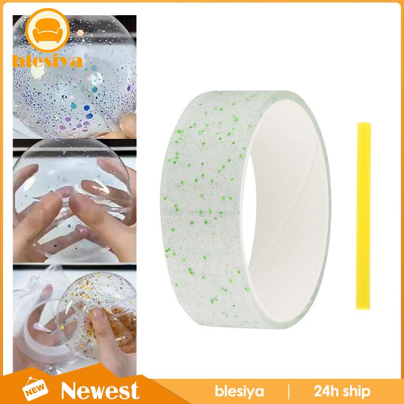 Cuộn Băng Dính Trong Suốt Lấp Lánh Dùng Trang Trí Bong Bóng