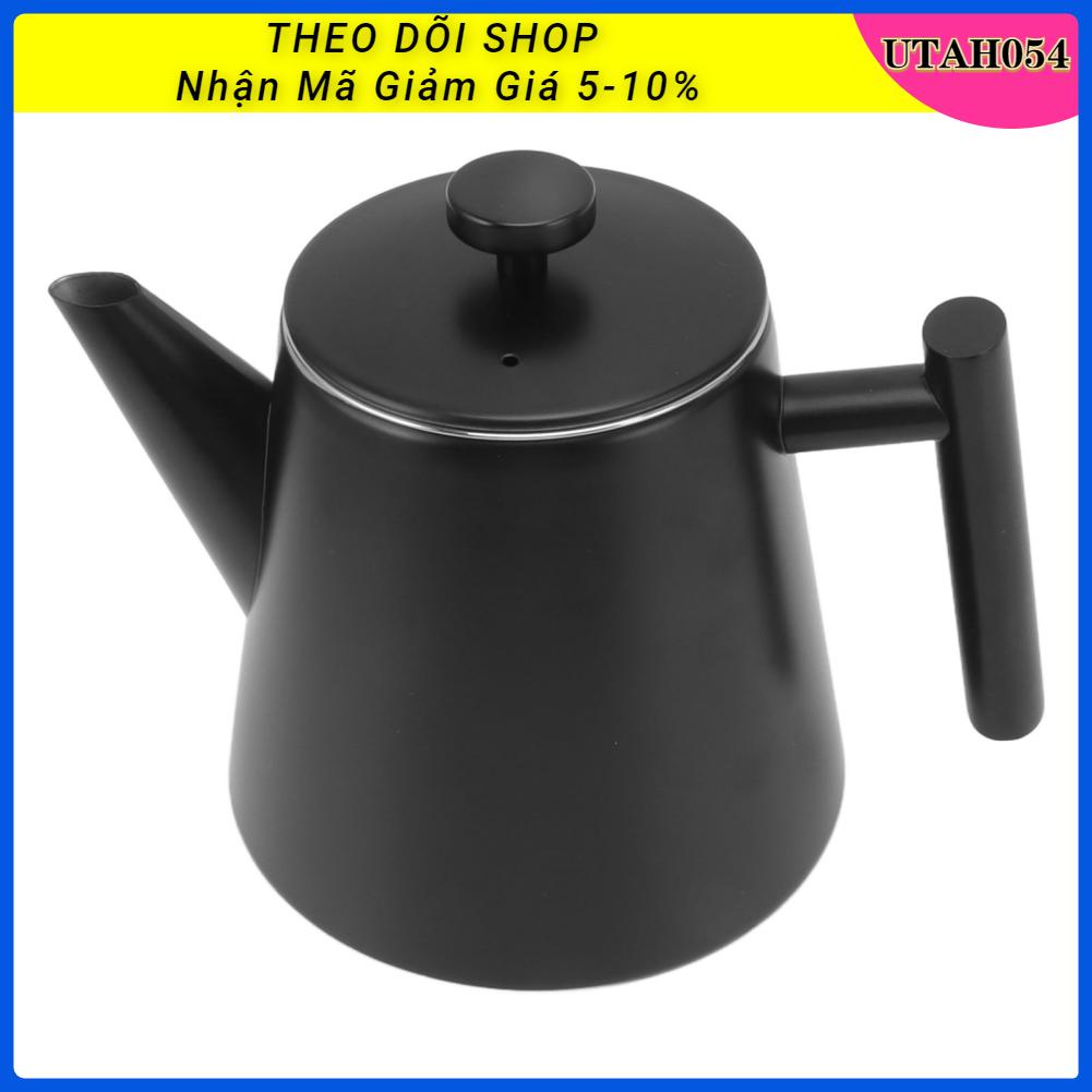 Utah054 1L Ấm đun nước bằng thép không gỉ 2 lớp Satin bóng Kết thúc cảm ứng mượt mà Đen siêu tốc cho nhà hàng gia đình